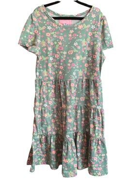 Freestyle Green Floral Dress Tiered NWT Size 8